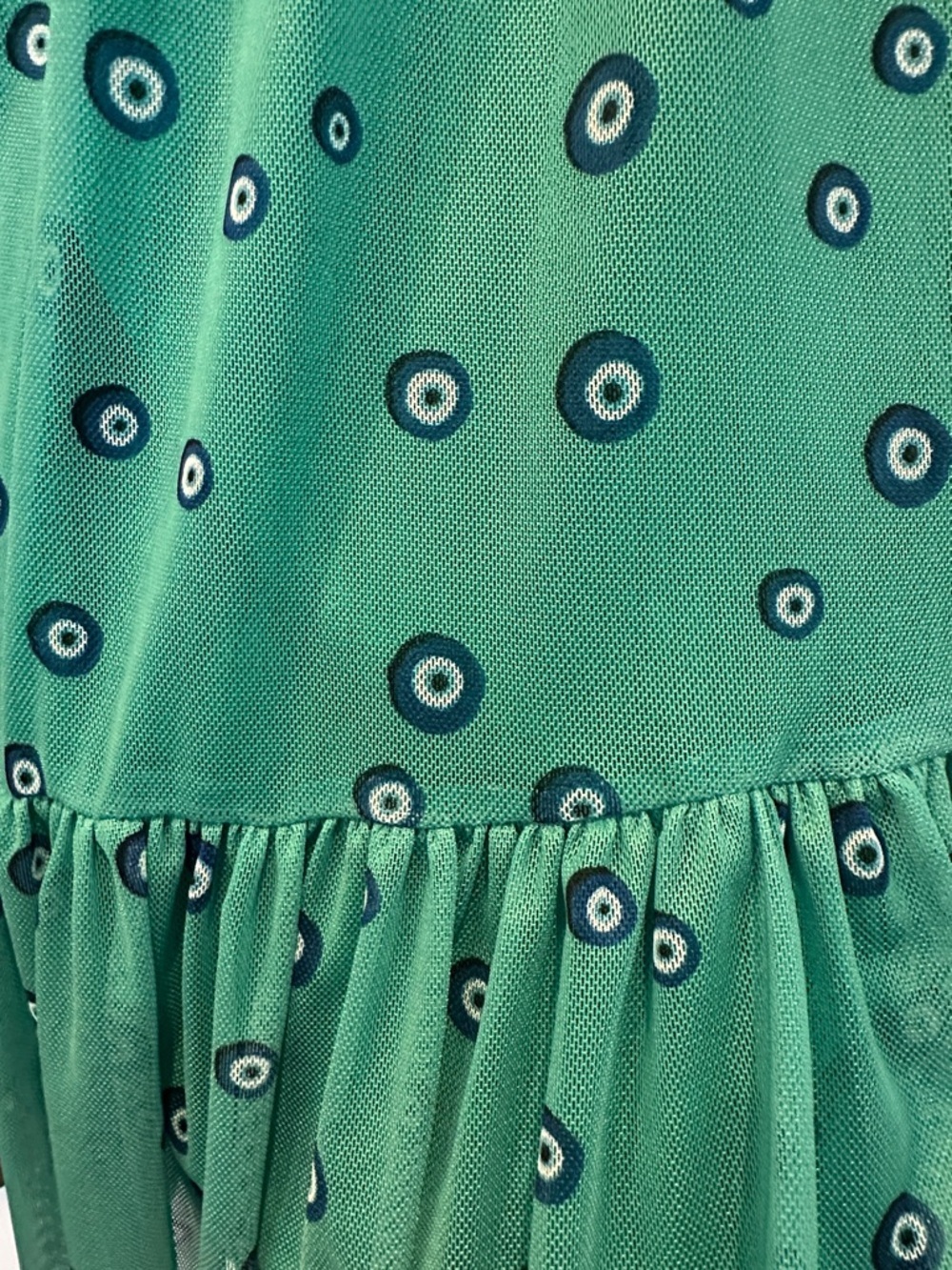 Green evil eye Printed Ruffle Mini Dress - Picture 5 of 5